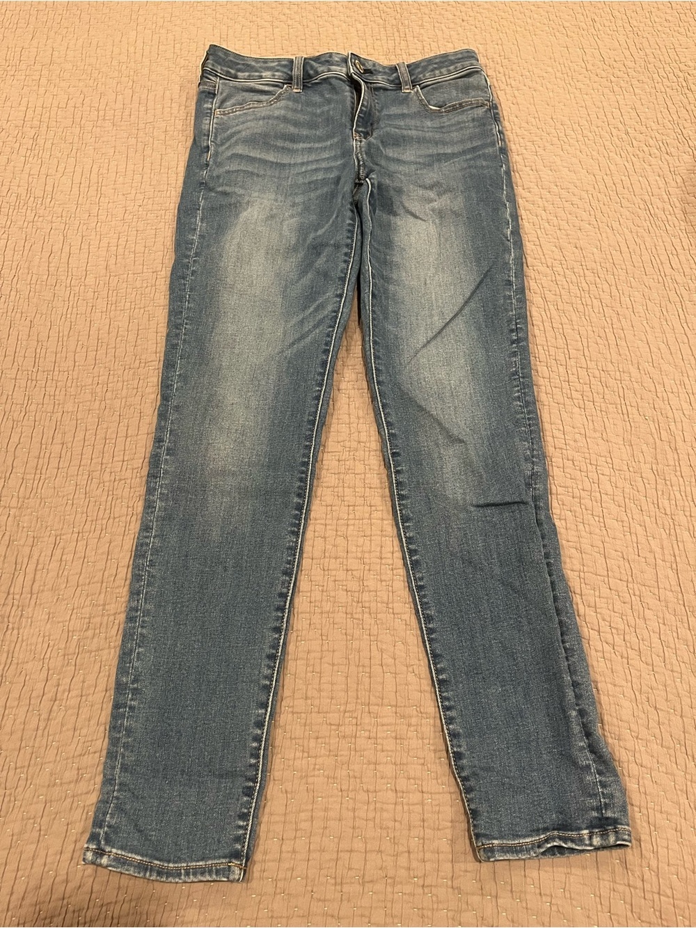 American Eagle Next Level Stretch Skinny Jeans - Blue Wash - Size 10 Long